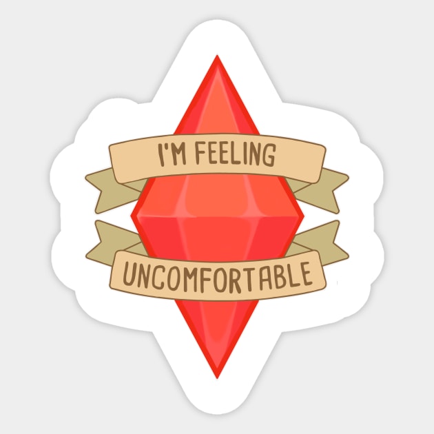 Feelin' uncomfortable Sticker by Qwerty